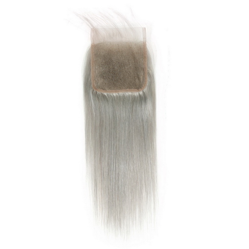 Stema Grey 4x4 Regular Lace Closure Straight Virgin Hair